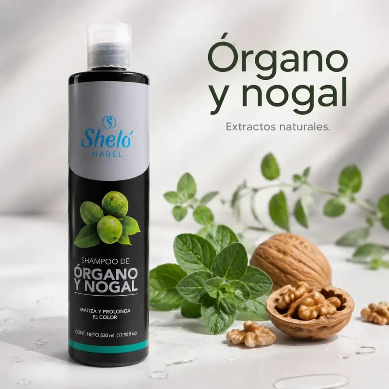 Shampoo De Órgano Y Nogal Cabello Teñido Matiza Oscuro 530