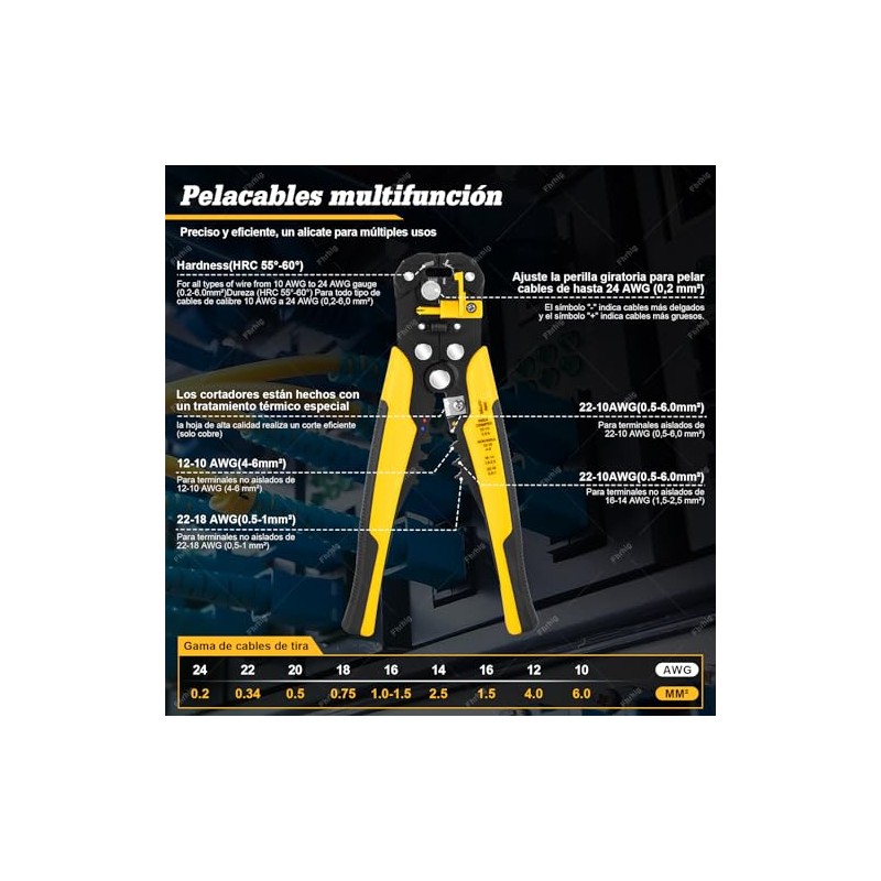 Juego de Crimpadora 2230pcs de Alambre, Fhrhig Terminal para Cable