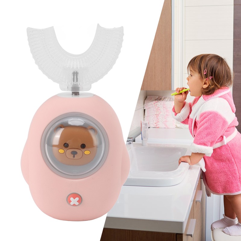 Kids U Shaped Electric Toothbrush Food Grade Silicone USB Charging