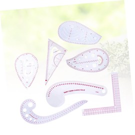 TEHAUX 7 Pcs Multi Functional Sewing Ruler Set Acrylic Measuring Tools for Quilting Crafting and Tailoring Durable and Accurate Patchwork Rulers for Home DIY Projects