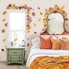 wondever Maple Leaves Thanksgiving Wall Stickers Autumn Fall Leaves Harvest