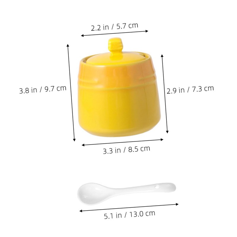 Gatuida Ceramic Condiment Jar Set Salt Shaker Seasoning Containers Bottle