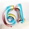 Ponmoo Balloons Numbers 11 Colour Gradient Blue, Giant Number 0