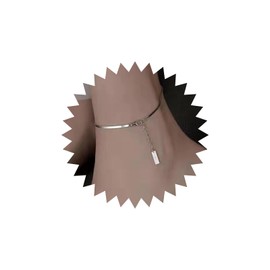 Wendalern Boho Silver Ankle Bracelet Flat Snake Chain Anklet Hanging Tassel Herringbone Link Anklet Adjustable Ankle Chain Summer Beach Foot Jewelry for Women and Girls