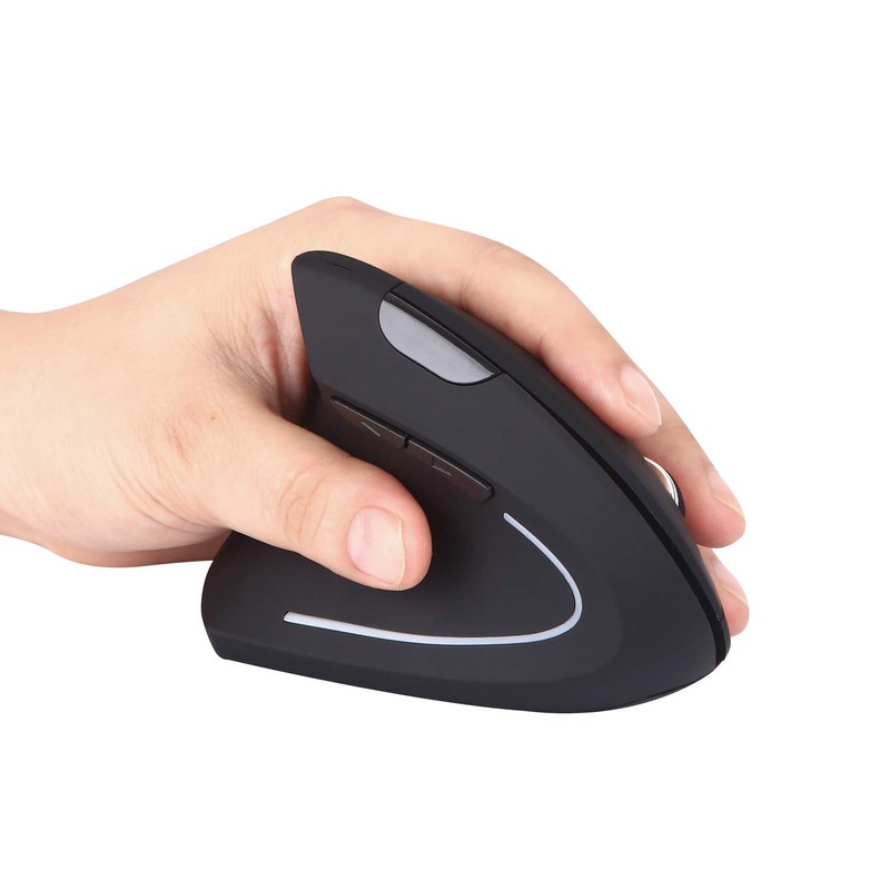 Fonicer Left Handed 2.4GHz Wireless Vertical Ergonomic Mouse and Keyboard