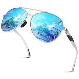 GQUEEN Pilot Polarised Sunglasses Mens Womens UV400 Protection,GQ81M