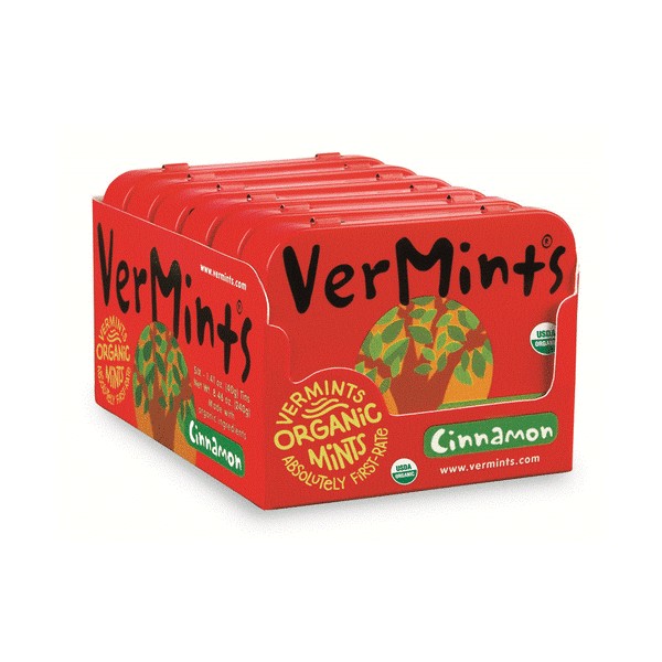 VerMints Organic Breath Mints, Cinnamon / 6 pack