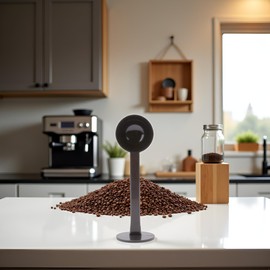 Black 2-In-1 Espresso Coffee Bean Spoon Tamping Scoop Tamper Tea Tool For Bean Spoon Measuring, Scoops, Tea and Espresso