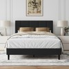 Full Size Bed Frame, Platform Bed Frame with Velvet Upholstered