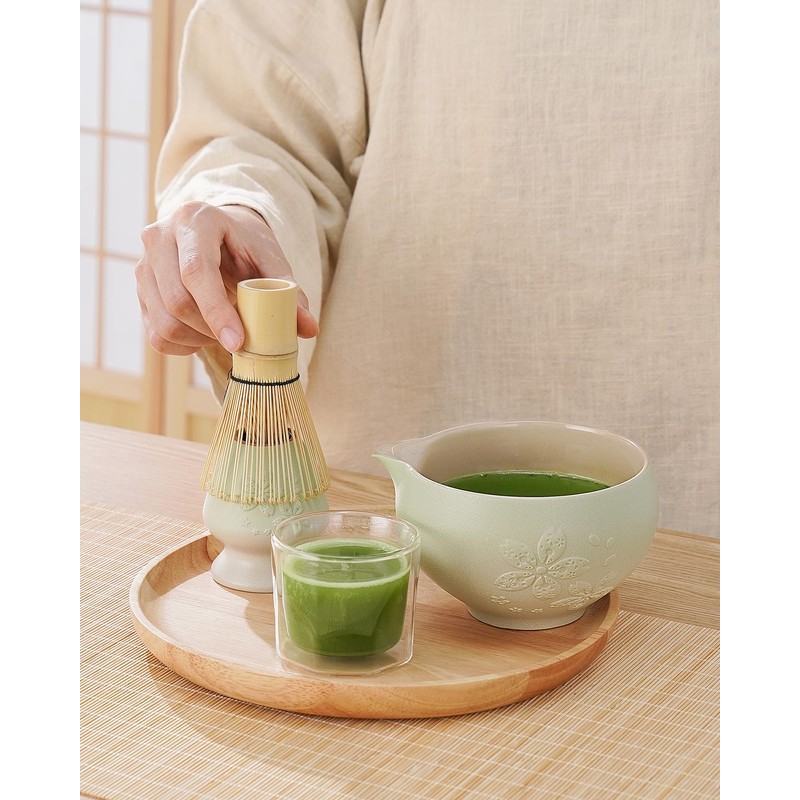 ZENS 6pcs Matcha Set, Matcha Whisk, Matcha Making Kit with