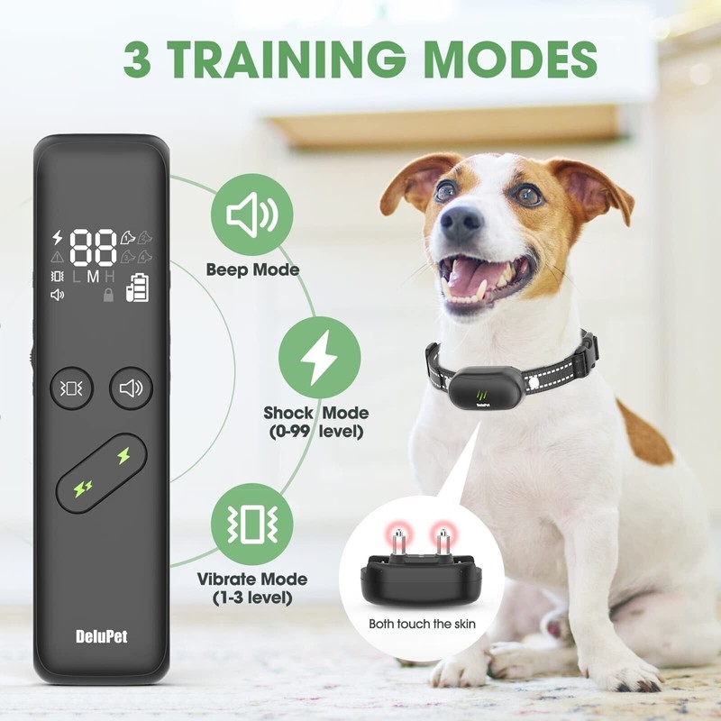 Delupet Dog Shock Collar - Electric Dog Training Collar with