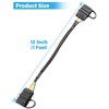 Oyviny 16 AWG 4 Pin Flat Trailer Extension 12 inch,