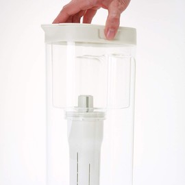 Mu-in Ryohin Acrylic Water Purification Pot, Water Purification Capacity Approx. 1.1 L, 18590674, Transparent