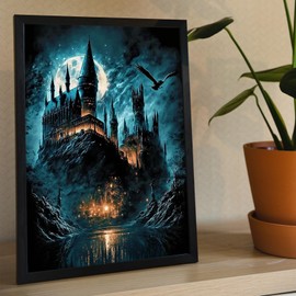 QIUQI 5D Diamond Painting Pictures, Diamond Painting Magic Academy, Diamond Painting Set for Adults and Children, Mosaic Making, Diamond Painting for Home Decoration, Christmas Gifts