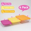 LUVCOSY 3 Cup 6 Cup 11 Cup Rectangle Silicone Storage