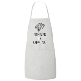 BeeGeeTees Dinner is Coming Funny BBQ Kitchen Apron