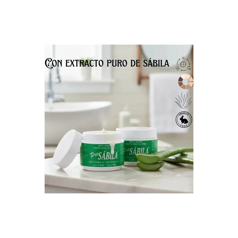 Crema Facial Sábila Y Vitamina E Para Manchas Y Resequedad