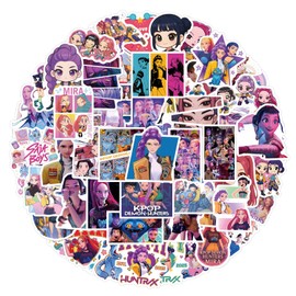 Pack of 110 Kpop Stickers, Cool Anime Movies Stickers, Vinyl Waterproof Graffiti Stickers for Laptop, Luggage, Party Supplies, Teenagers and Adults