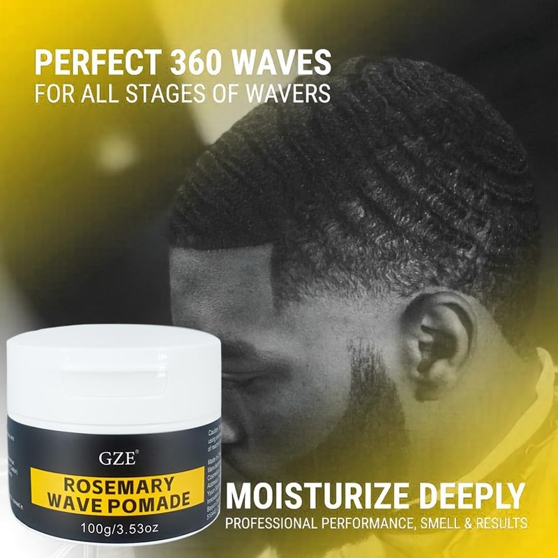 Vemofoper GZE rosemary wave pomade 360 Waves Hair Cream, Waves