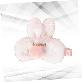 Healeved Light Blocking Eye Patch Soft Plush Sleeping Mask Adorable Rabbit Ear Design Washable for Travel