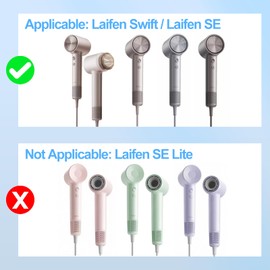 Updated 360° Rotating Diffuser Attachment Nozzle Compatible With Laifen Swift Hair Dryer/SE Styling Tool (NOT SE LITE), Stronger Magnetic Hair Smoothing Dryer Blower Accessories for Laifen, Black