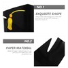 Doctor Paper Hat Props, 12pcs Graduation Cap Decorations with Golden