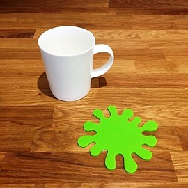 Splash Shaped Coaster Set - Lime Green - Set of 4