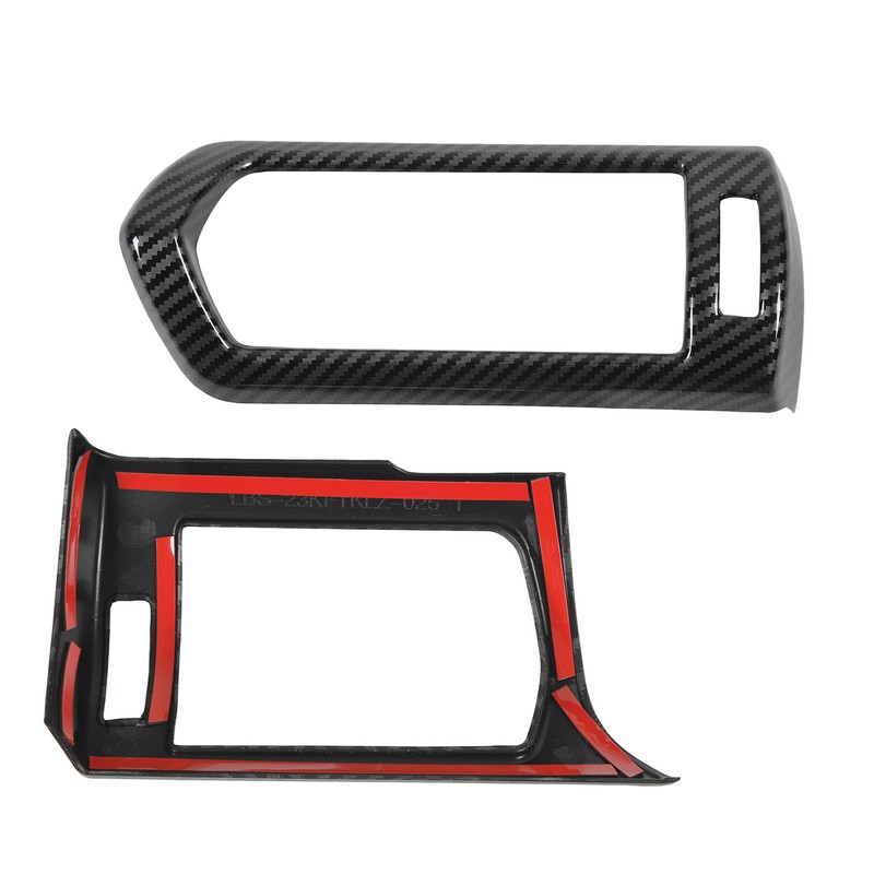 2pcs Air Conditioner Vent Outlet Trim Cover Carbon Fiber Interior