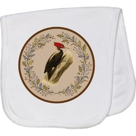 inktastic Woodpecker Bird Baby Burp Cloth White 42d01