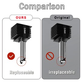 HIKUDIY 2PCS 0.2mm Hotend Kit for Bambu Lab A1/A1 Mini, 3D Printer Parts Replacement Print Head for Bambu Lab A1/A1 Mini 3D Printer