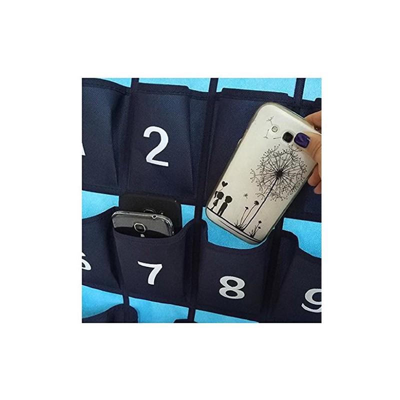 NIMES Numbered Organizer Classroom Pocket Chart for Cell Phones Calculators