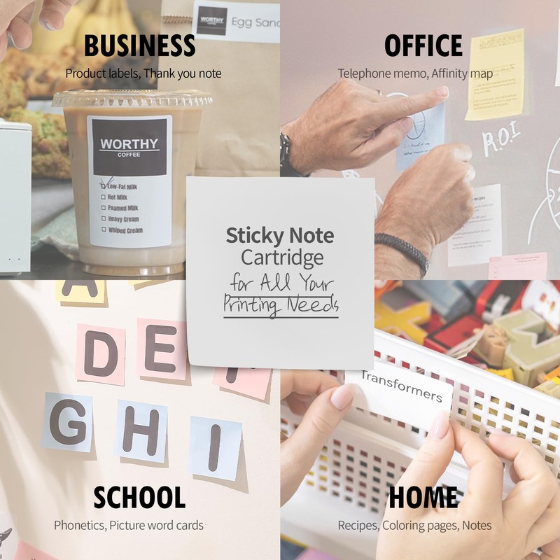 MANGOSLAB Nemonic AI Sticky Note Cartridge - Printable Sticker Paper