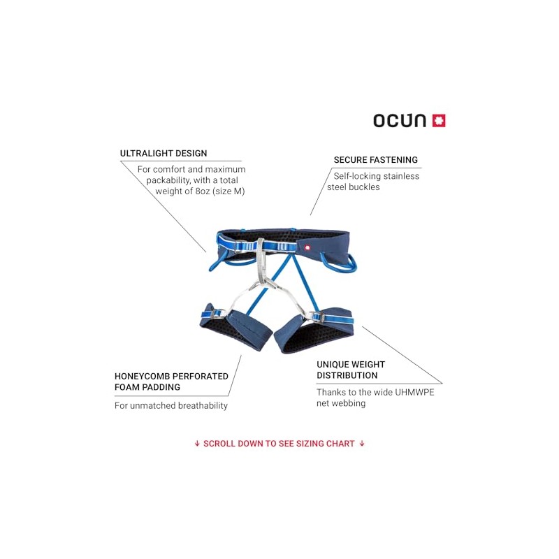 Ocun Flit 3 Blue, Climbing, Bouldering and Slackline, Size L