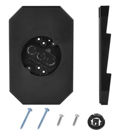 Vinyl Siding Mounting Block Kit, Outdoor Light Siding Mounting Plate Kit with Built-in Box, Siding Mounting Plate for 1/2" Lap Siding (Black, 8141DBL)