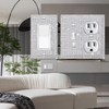 Gaocai Silver Shiny Silver Rhinestones Switch Wall Plate Double Gang