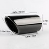Dsycar Black Coated Polished Finish Stainless Steel Car Exhaust Muffler