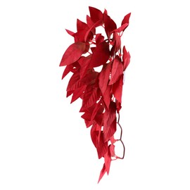 ORFOFE Terrarium Reptile Aquarium Stand Reptile Plants repta Vines Fake Plants for Reptiles red Ornament Suction Cup Plants for Aquarium Amphibia Plastic Container Tank Amphibious