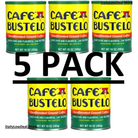 Café Bustelo 5 PACK - Cafe Bustelo, Decaffeinated Ground Coffee, 10 oz (Total 50 oz) FRESH!!