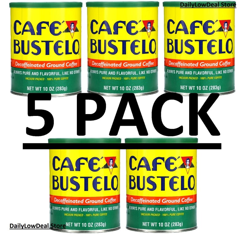 Café Bustelo 5 PACK - Cafe Bustelo, Decaffeinated Ground Coffee,