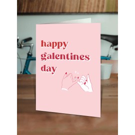 Brainbox Candy - Romantic Funny Valentine's Day Cards - Galentines Day Pinkies - Cute Valentine's Day Card for Your Girlfriend, Friends, Wife or Lover