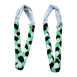 Paquete de 2 collares sensoriales para masticar para autismo, TDAH, motor oral, niños con tela suave absorbente (gris)