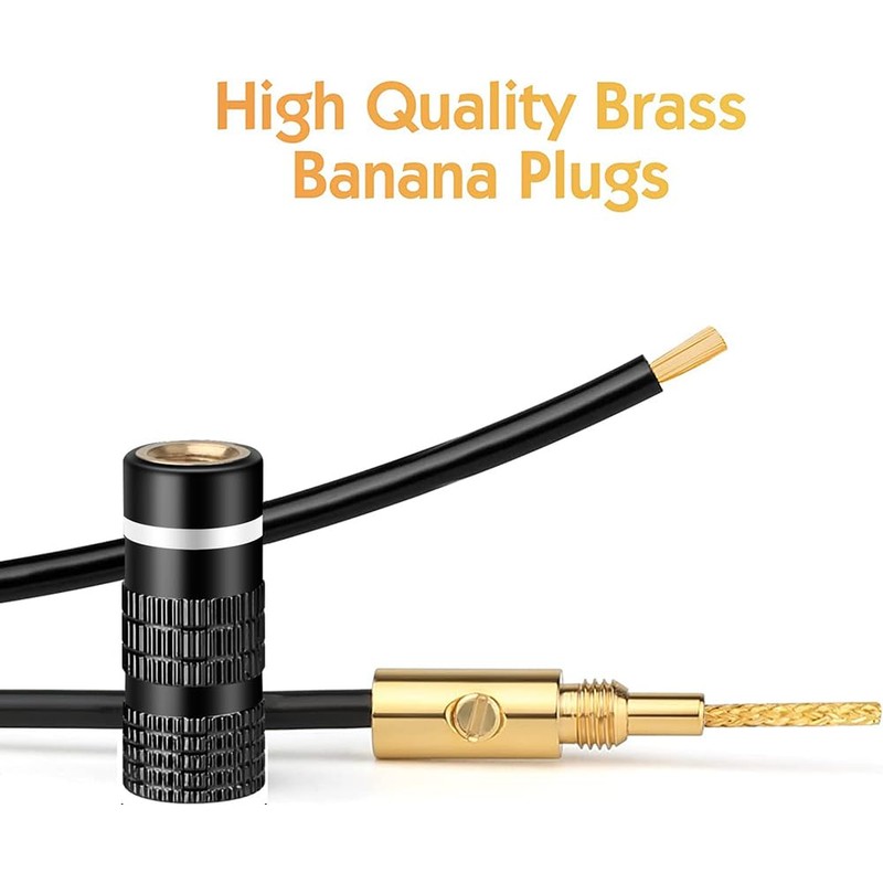 KUYIOHIFI HiFi Flex Pin Banana Plugs, 2mm pin Banana connectors/Plugs,