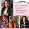 V Part Wig Human Hair Body Wave Upgrade U Part