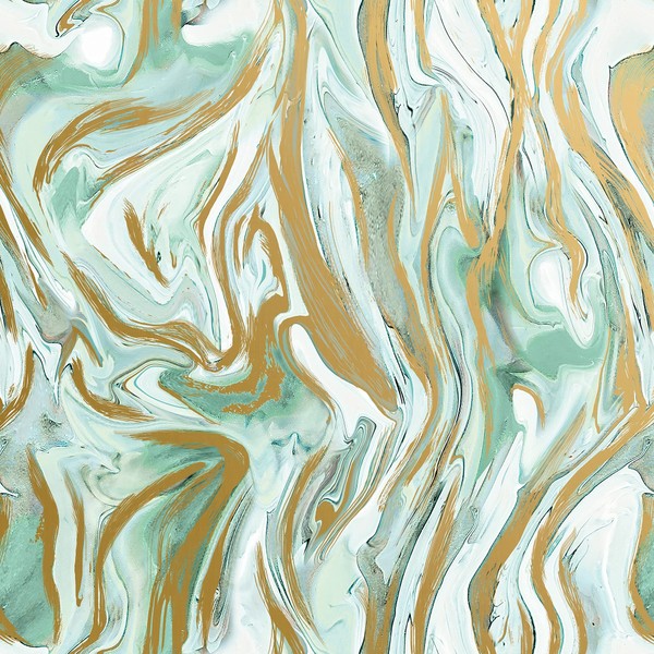 Jillson Roberts Bulk Gift Wrapping Paper, Marbleized Mint, 1/2 Ream
