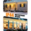 Icicle Lights Outdoor with Remote, 30ft 30 Tubes 150 LED