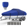 Boat Cover with Motor Cover, 1400D Center Reinforced, 14'-16'