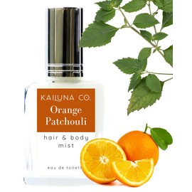 Orange Patchouli Natural Hair & Body Mist: Alcohol-Free Spray with Pure Essential Oils, Handmade in California (0.5 fl oz)