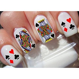 60 Playing Cards Nail Decals
