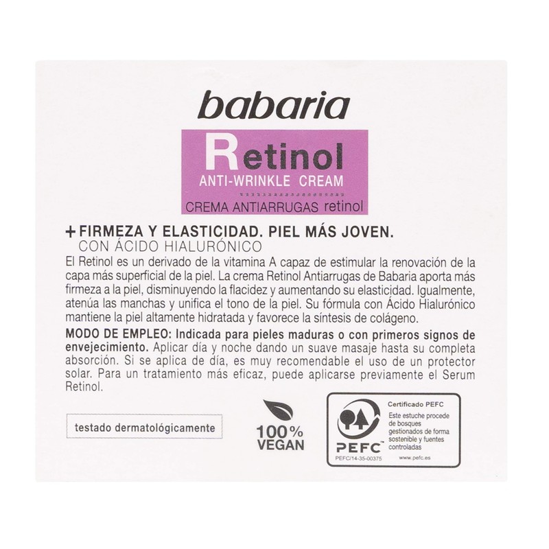 Babaria Creme Facial Anti-Arrugas Retinol 50 ml