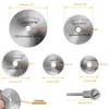 Saipor 12pcs/2Sets HSS Circular Wood Cutting Saw Blade Discs with